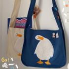 Furry Duck Canvas Tote Bag