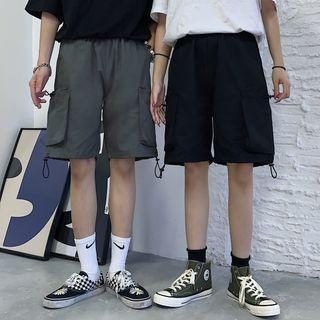 Plain Side Pocket Cargo Shorts