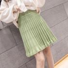 Knit High-waist A-line Skirt