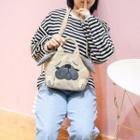 Two-way Pug Corduroy Crossbody Bag As Shown In Figure - One Size
