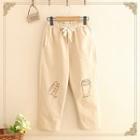Bread Embroidered Drawstring Cargo Pants