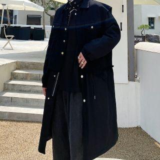 Padded Button-up Long Parka