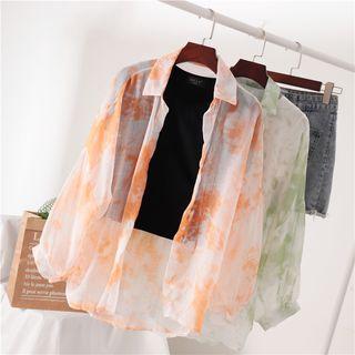 Long-sleeve Printed Light Cardigan