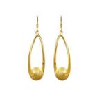 Fashion Simple Plated Gold Ball Earrings Golden - One Size