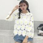 Perforated Lace Top