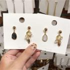 Non-matching Faux Pearl Faux Crystal Dangle Earring
