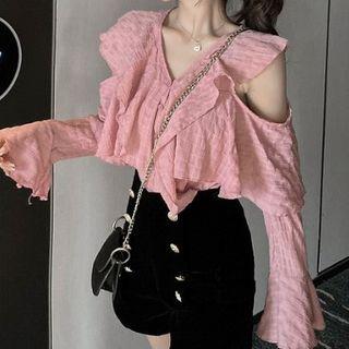 Ruffle Trim Blouse / Shorts / Set