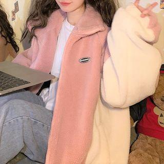 Two-tone Faux Shearling Jacket
