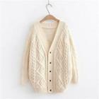 Cable-knit Cardigan Off-white - One Size