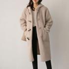 Toggle-button Boucl -knit Coat