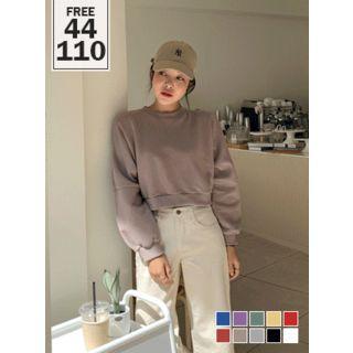 Round-neck Colored Cropped Top