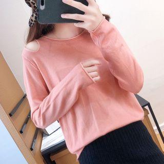 Plain Ripped Knit Top