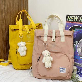 Set: Applique Backpack + Bear Bag Charm