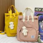 Set: Applique Backpack + Bear Bag Charm