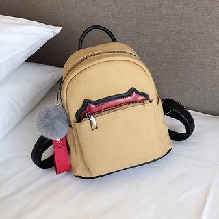 Canvas Cat Detail Backpack