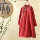 Embroidered Chinese Frog Button Padded Coat