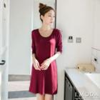Long Sleeve Crewneck T-shirt Dress