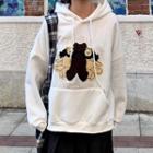 Bear Embroidered Oversize Hoodie