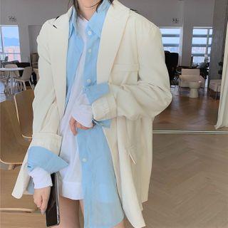 Plain Blazer / Long-sleeve T-shirt / Plain Shirt