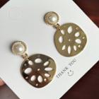 925 Sterling Silver Faux Pearl Dangle Earring Type 1 - 1 Pair - As Shown In Figure - One Size