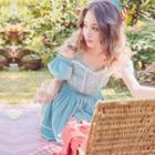 Bow Back Cold Shoulder A-line Dress