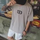 Battery Print Crewneck T-shirt