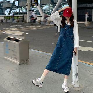 Embroider Denim Sleeveless Dress