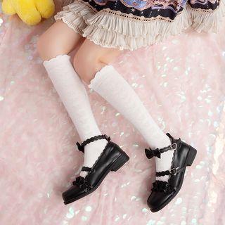 Linen Cotton Butterfly Print Stockings