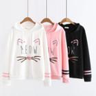 Cat Embroidery Light Hoodie