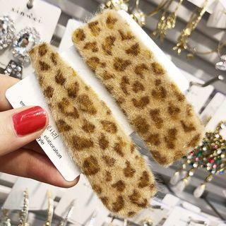 Leopard Print Chenille Hair Clip
