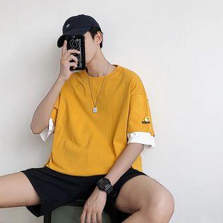Mock Two-piece Oversize Top