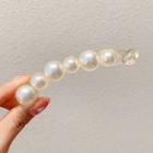 Faux Pearl Acrylic Hair Clip 01 - White - One Size