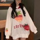Fruit Graphic Sailor Collar Sweatshirt