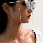 Faux Pearl Beaded Eyeglasses Chain 0032 - Gold - One Size