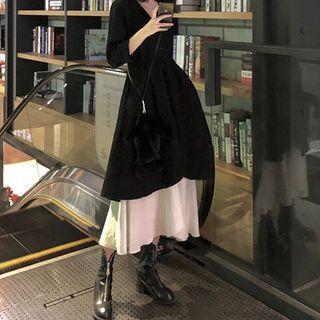 Set: Strappy Midi Dress + Long-sleeve Dress