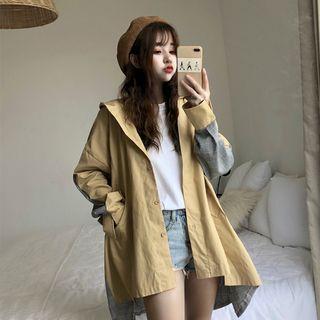 Hooded Trench Jacket As Shown In Figure - One Size