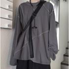 Long-sleeve Contrast Stitch T-shirt