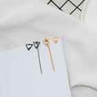 Non-matching Triangle Threader Earrings