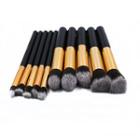 Set Of 10: Makeup Brush K227bg - Black & Gold - One Size