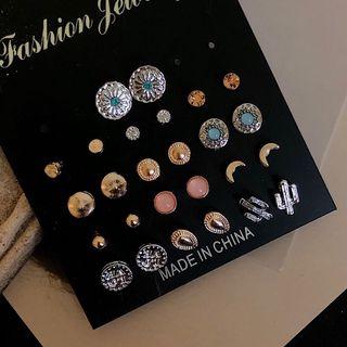 Set: Rhinestone / Gemstone Earring (assorted Designs) Set Earring - D72a - One Size