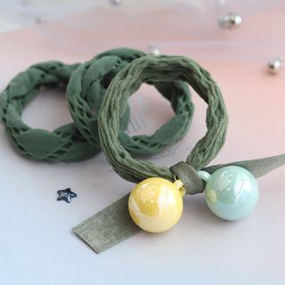 Set Of 3: Bead & Knot Hair Tie + Hair Tie
