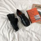 Square Toe Chunky Heel Loafers