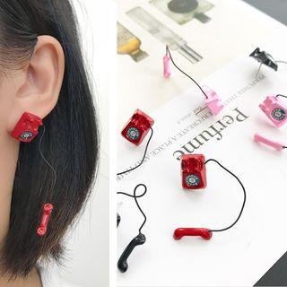 Miniature Telephone Dangle Earring