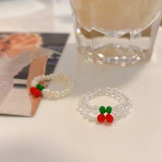 Cherry Faux Pearl Ring