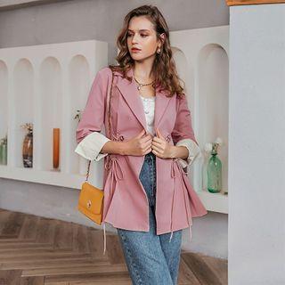 Lace-up Button Coat