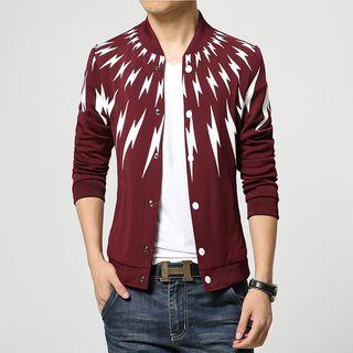 Print Button Up Jacket