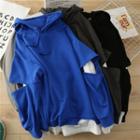 Mock Two-piece Cut-out Hoodie