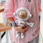 Chain Cartoon Bear Astronaut Crossbody Bag White - One Size