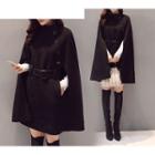 Cape-sleeve Button Coat