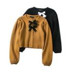 Bow Cropped Sweater